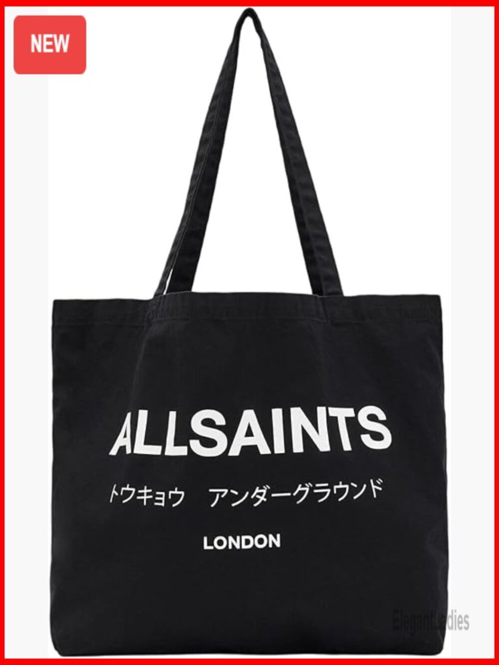 Cotton Canvas Laptop Tote Bag, Roomy Shopper with Logo Print